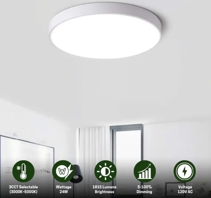 12 Inches Ultra Thin LED Flush Mount Ceiling Light-glowmorelighting2.webp