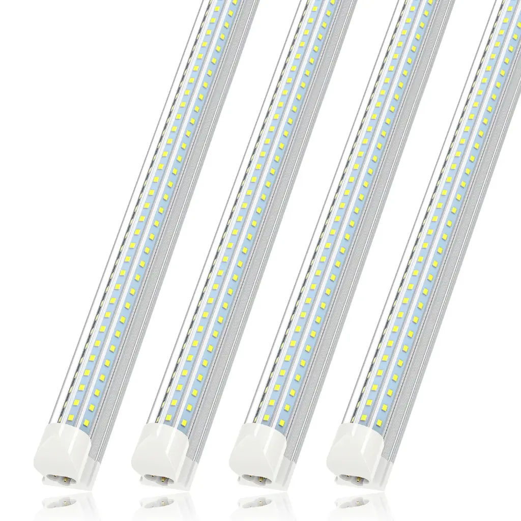 8ft T8 60Watt Integrated LED Tube,Clear lens, For Shops, Garage, Workshop, Basement 