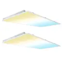 2x4 LED Flat Panel Troffer Light 30W-72W Adjustable, 5CCT Changeable 3000K-6500K, 3750-9000 Lumens 