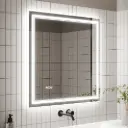36x36 Inch LED Vanity Bathroom Mirrors with Front Lights, Wall Mounted Anti-Fog Dimmable, Warm/Natural/Daylight Colors, Tempered Glass (Horizontal/Vertical)