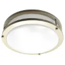 14 inch Dimmable LED Flush Mount Ceiling Light Fixture, Brushed Nickel, 25W, 1750LM, 5700K Slim Design, 120°Light Angle, CRI80, Ceiling Lamp for Bedroom, Kitchen, Office