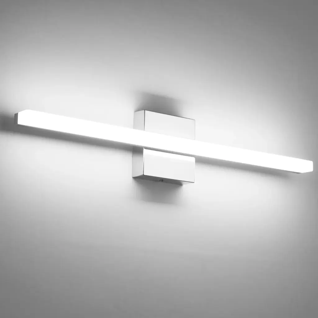 24"Inch Bathroom Light Fixtures, Wall Mount Waterproof Vanity Lighting, Dimmable, Rectangle Shape