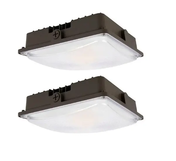 75W LED Canopy Light Outdoor, Super Bright 5000K Daylight 9750LM IP65 Waterproof Outdoor Carport Ceiling Light, AC120-277V for Commercial Canopy Lights, Gas Station, Garage, Shop Lighting - 2 pack