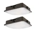 75W LED Canopy Light Outdoor, Super Bright 5000K Daylight 9750LM IP65 Waterproof Outdoor Carport Ceiling Light, AC120-277V for Commercial Canopy Lights, Gas Station, Garage, Shop Lighting - 2 pack