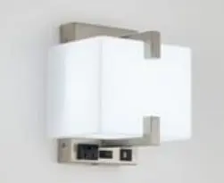 Modern & Decorative Wall Sconces One Light with 1 Switch, 1 USB, 1 Type C Brushed Nickel Finish, Frosted Acrylic White Shade, Wall Mounted Lamps for Home Hotel Corridor Restaurant