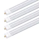 T8 8ft LED Tube- 32/36/40/48W-3000K/4000K/5000K/6500K Cool White, Clear, CCT Changeable, Wattage Adjustable for  Garages, Offices, Retail Spaces