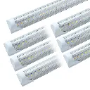 4ft T8 18Watt LED Cooler/Freezer Tube Light  5000k Cool White Clear Lens For Fridge, Supermarkets Freezer, Black Wire